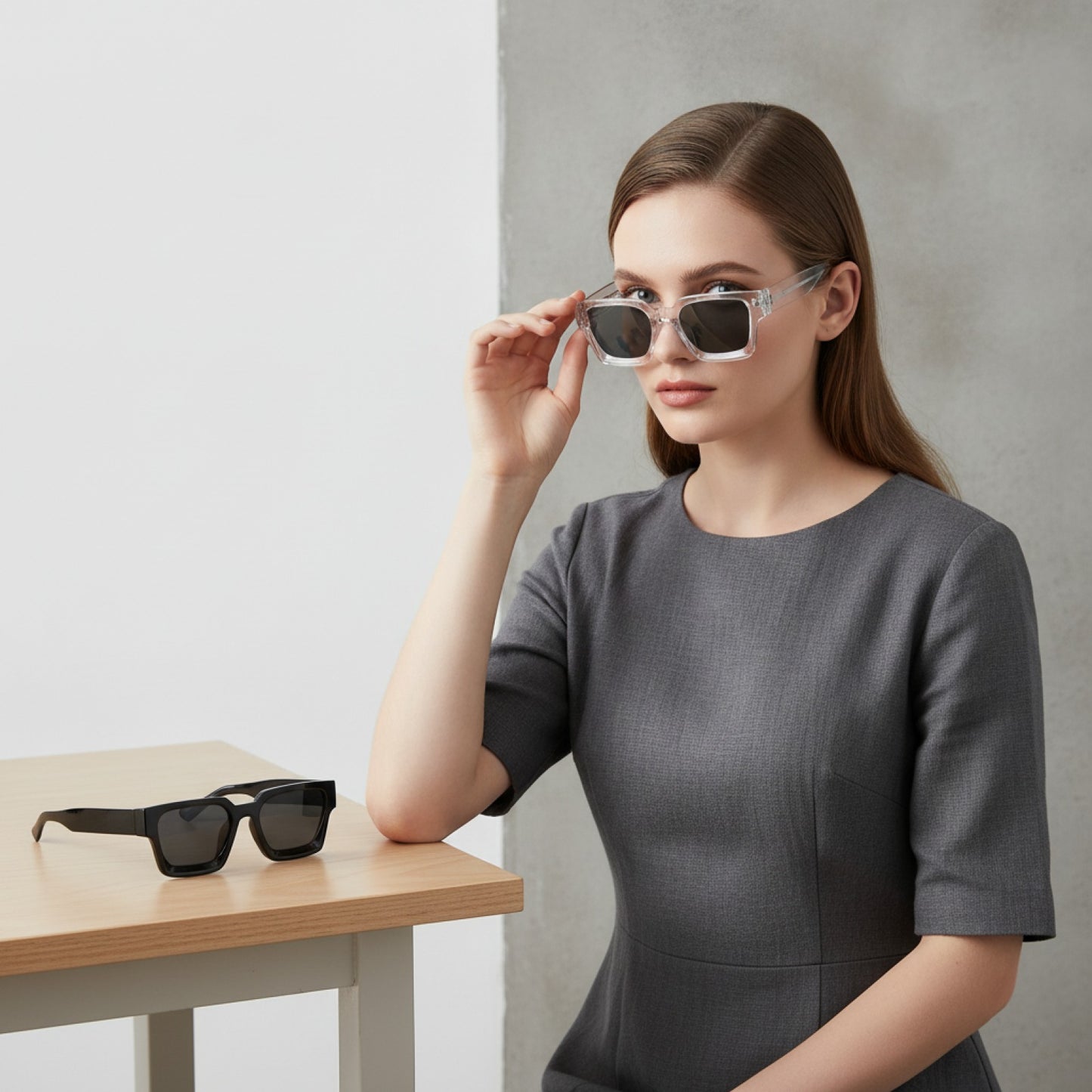 Lunettes de Soleil Carrées Classiques Unisexe