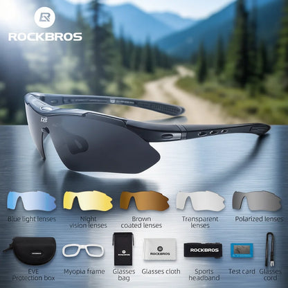 Lunettes Cyclisme Polarisées ROCKBROS : Vision Claire & Protection