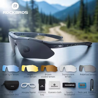 Lunettes Cyclisme Polarisées ROCKBROS : Vision Claire & Protection