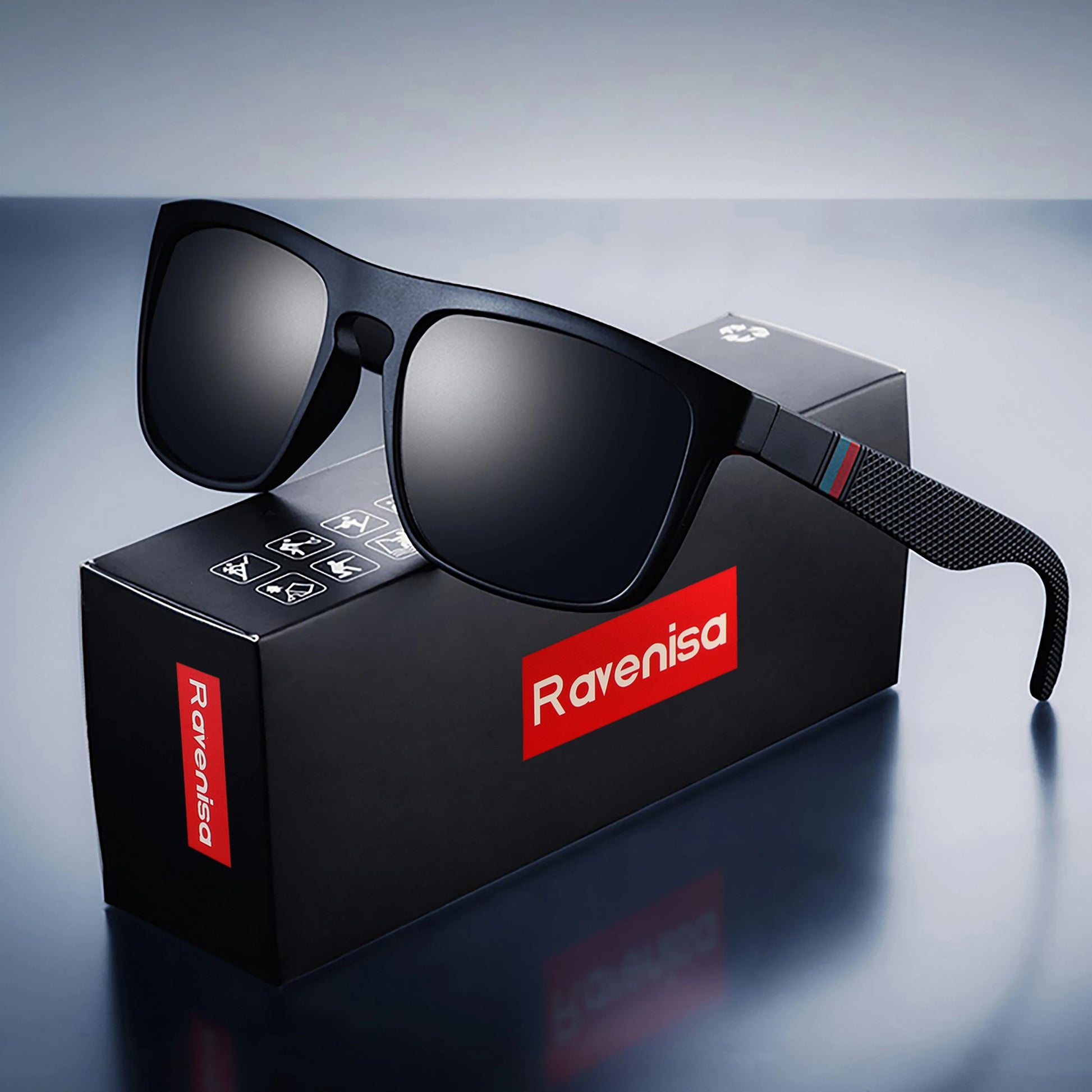 Lunettes de Soleil Carrées Vintage Polarisées Unisexe