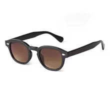 Lunettes de Soleil Vintage Rétro Rondes à Rivets