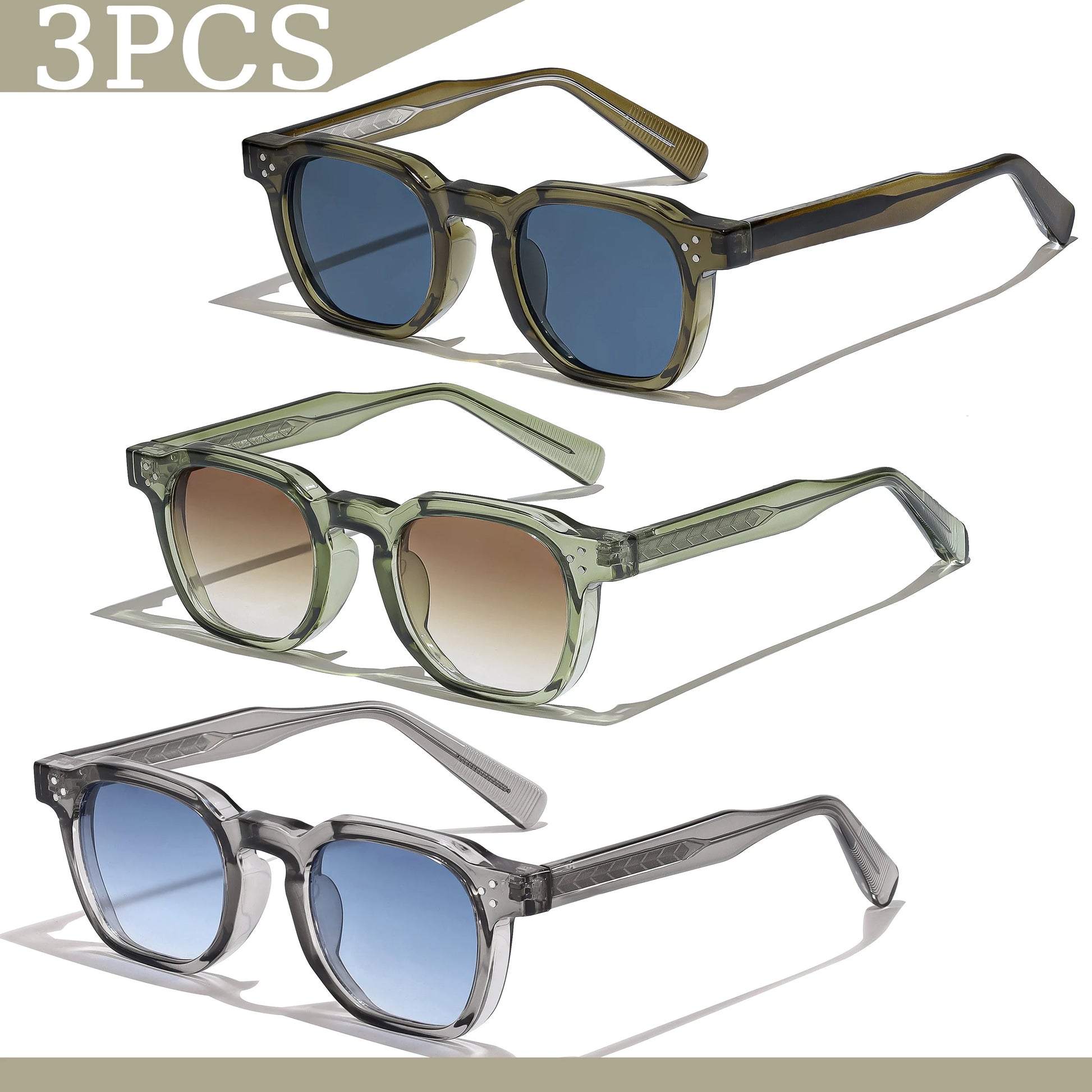 Lunettes Carrées Rétro Punk UV400 Unisexe
