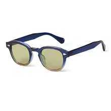 Lunettes de Soleil Vintage Rondes à Rivets