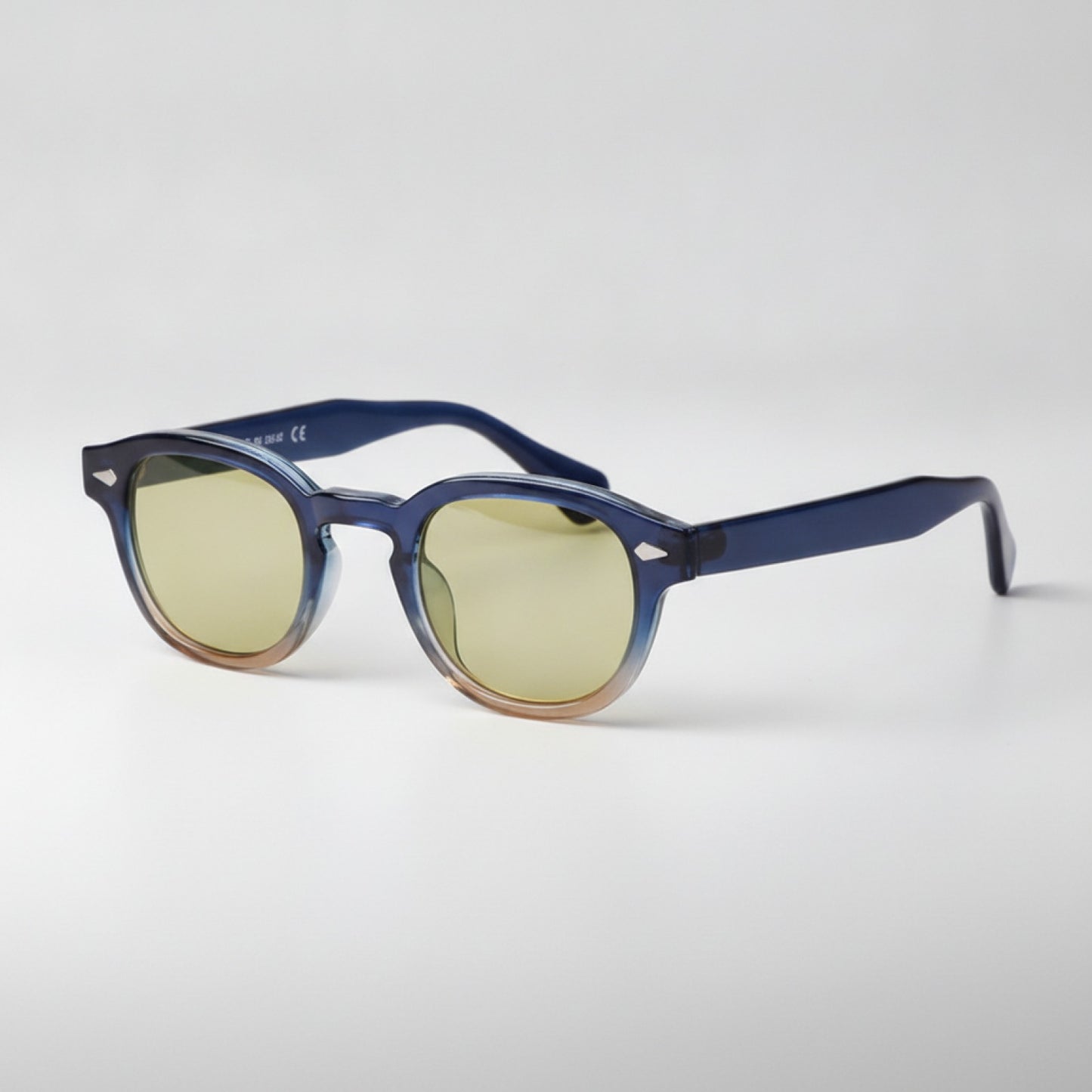 Lunettes de Soleil Vintage Rondes à Rivets
