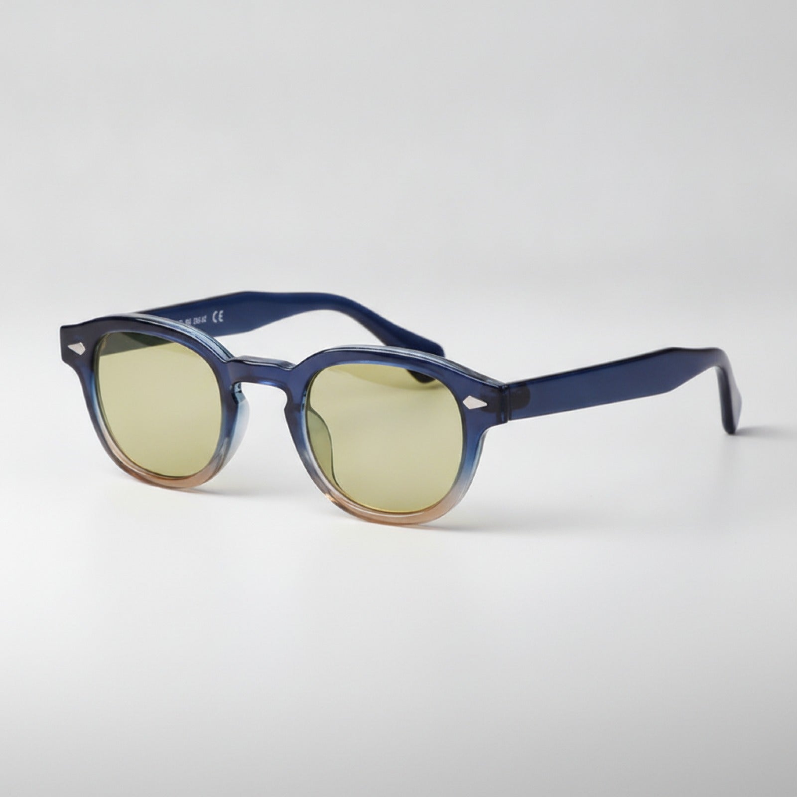 Lunettes de Soleil Vintage Rondes à Rivets