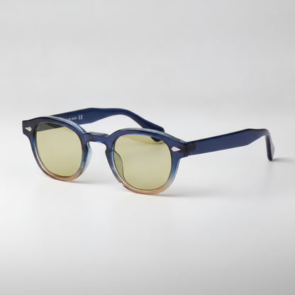 Lunettes de Soleil Vintage Rondes à Rivets
