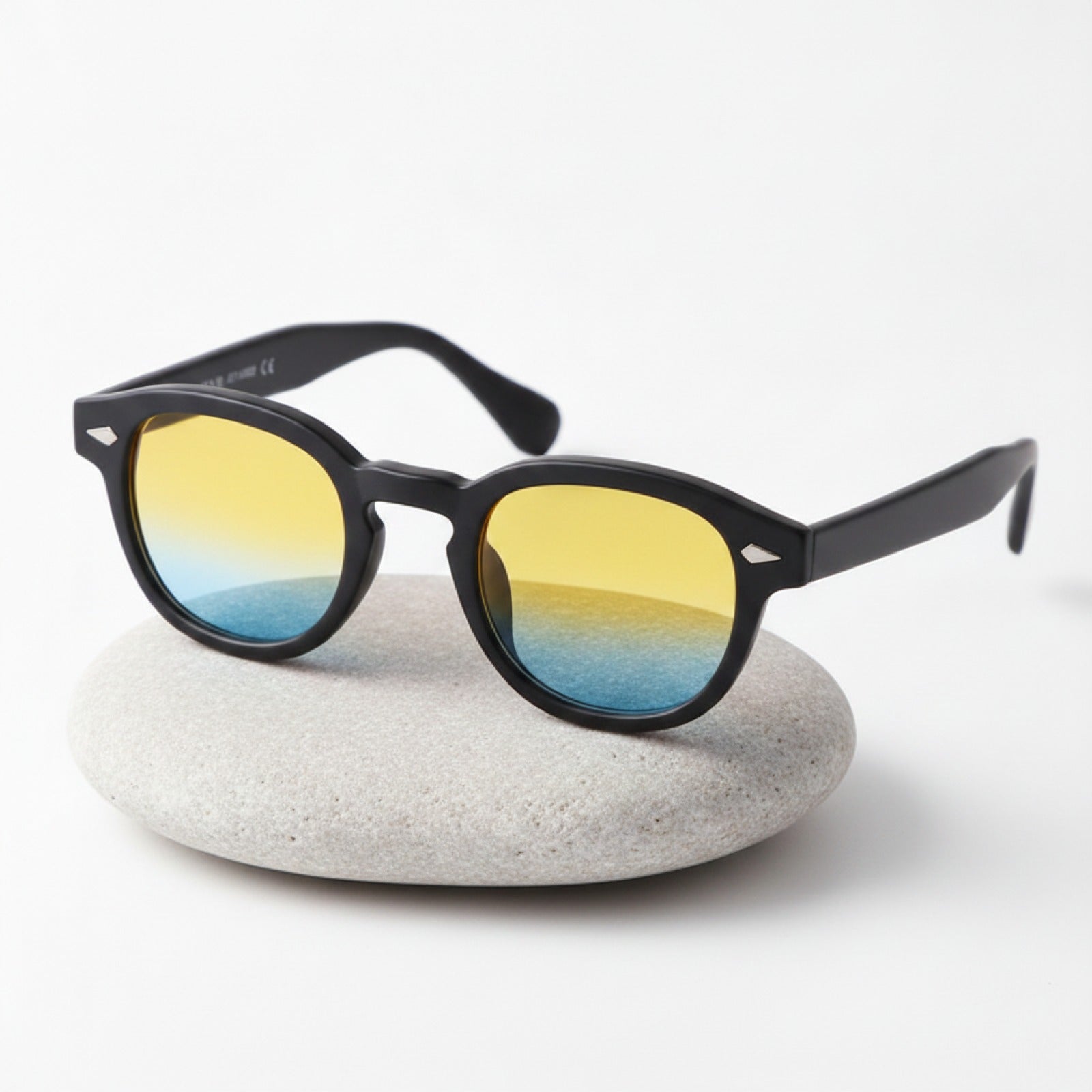 Lunettes Rondes Vintage UV400 Style Coquillage