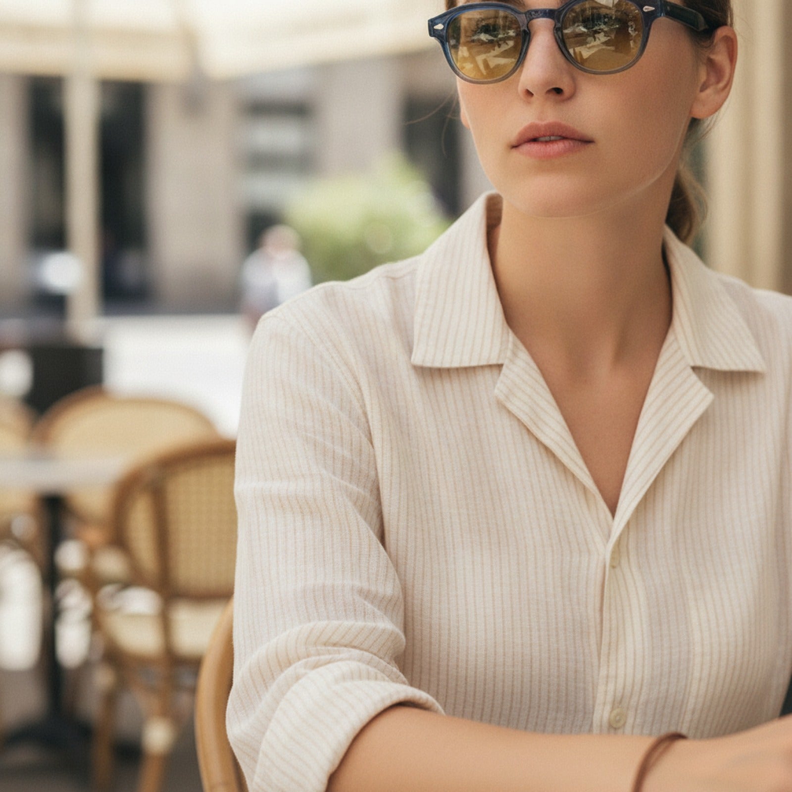 Lunettes de Soleil Vintage Rondes à Rivets