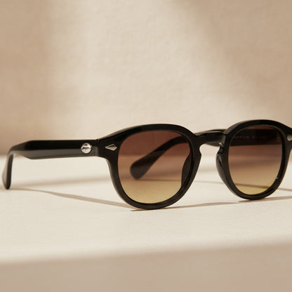 Lunettes de Soleil Vintage Rétro Rondes à Rivets