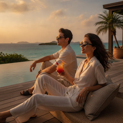 Lunettes de Soleil Rétro Rondes UV400