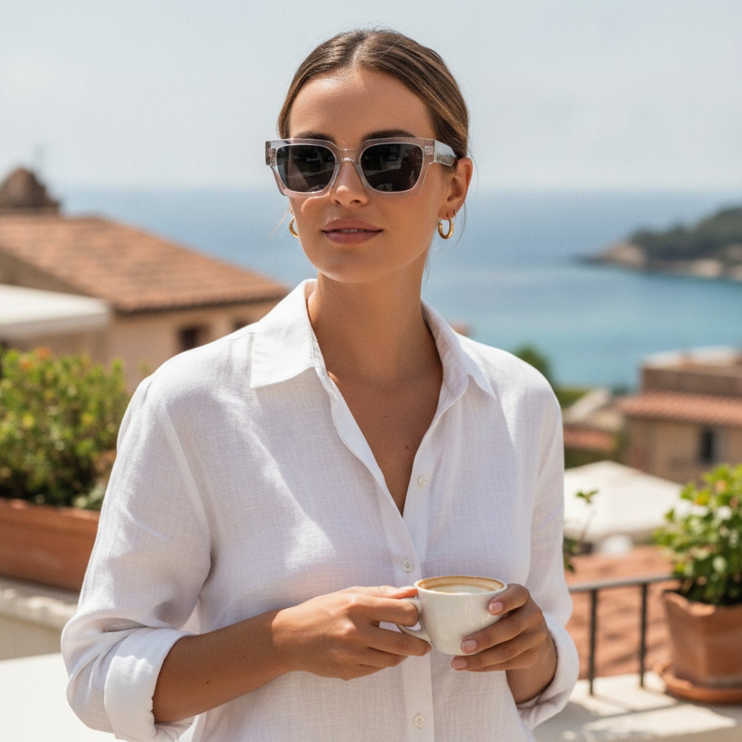 Lunettes de Soleil Carrées Classiques Unisexe