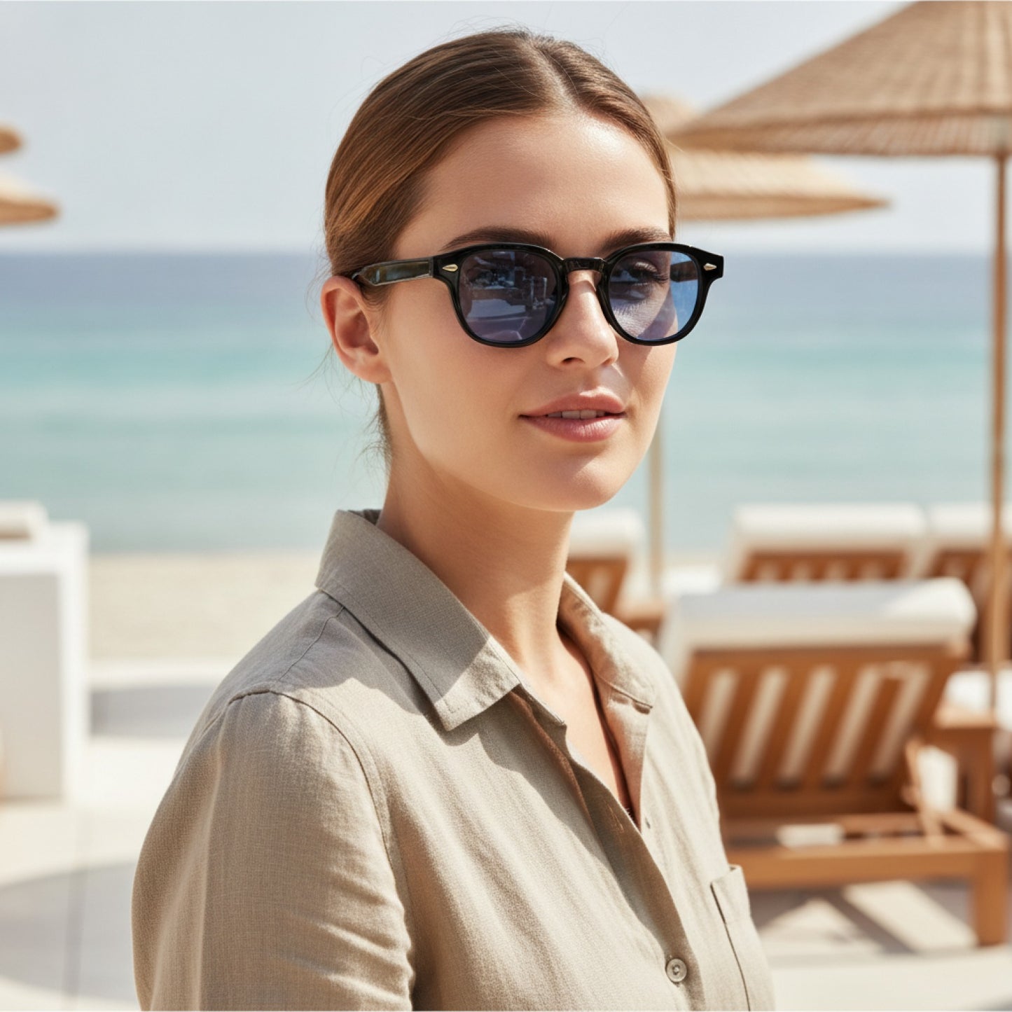 Lunettes Soleil Vintage Rondes UV400