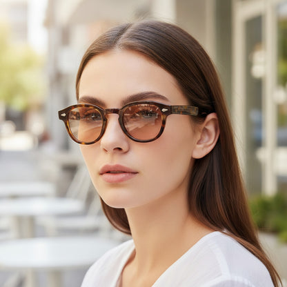 Lunettes de Soleil Vintage Rétro Rondes UV400
