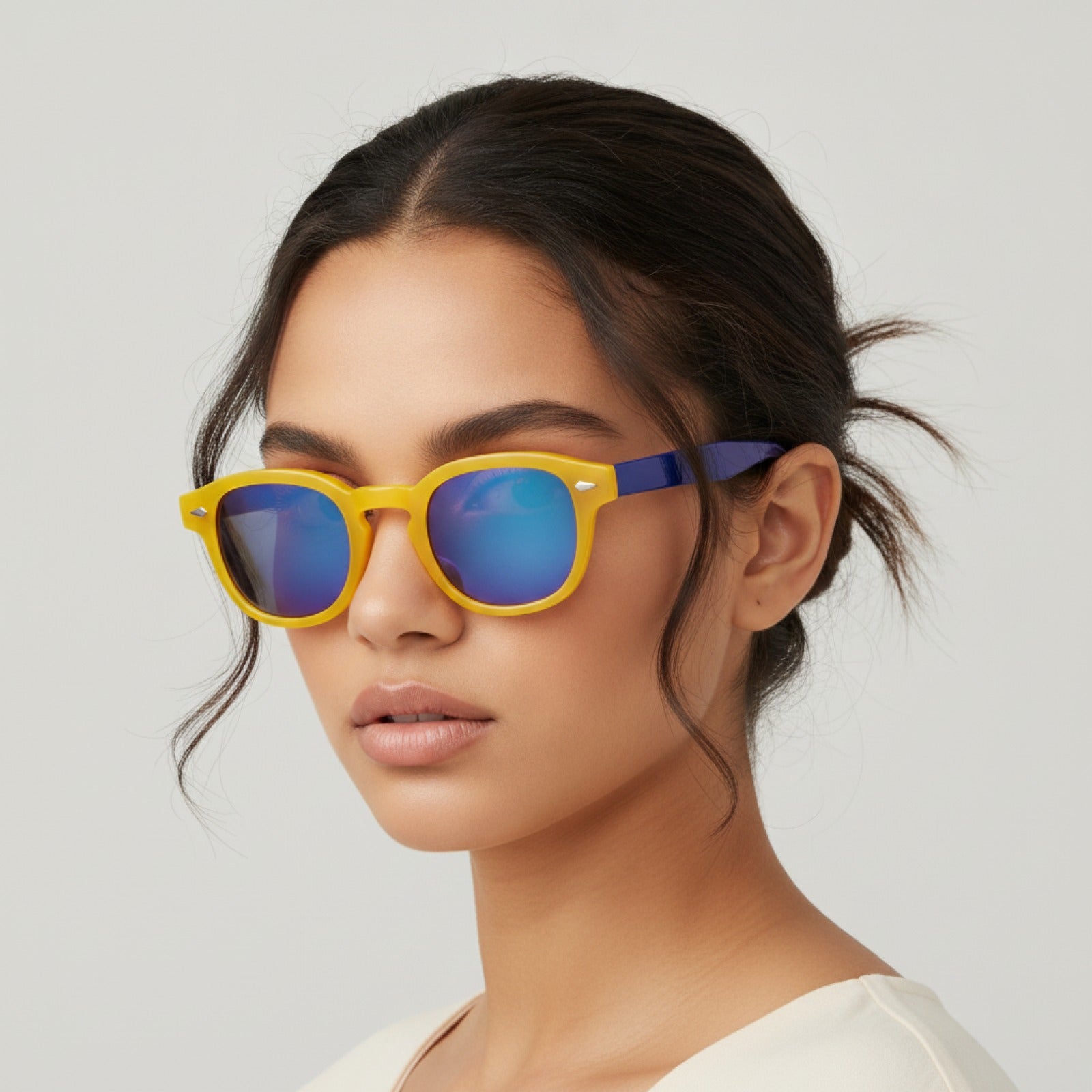 Lunettes Rondes Vintage UV400 Style Coquillage