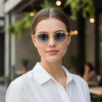 Lunettes de Soleil Rondes Vintage UV400 Unisexe